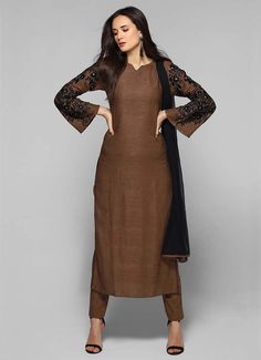 Embellished Bell Sleeved Suit - Suits - Clothing - Women Indian Designers, Suits Clothing, Indian Couture, Indian Design, Indian Outfits, Clothing Women