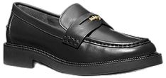 Classic Gold Loafers For Formal Occasions, Classic Gold Leather Loafers, Classic Gold Loafers For Work, Classic Gold Loafers For Office, Classic Gold Slip-on Loafers, Classic Gold Leather Shoes For Formal Occasions, Classic Gold Loafers With Round Toe, Classic Gold Leather Shoes With Leather Sole, Classic Gold Almond Toe Loafers