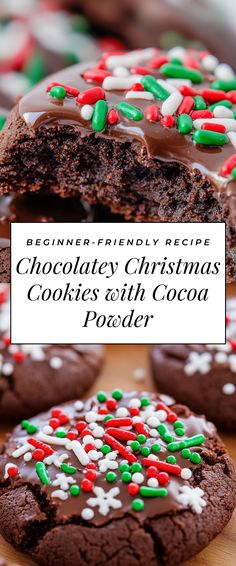 Image for Chocolatey Christmas Cookies with Cocoa Powder Cool Whip Cookies Recipe, Cookies With Cocoa Powder, Powder Cookies, Cool Whip Cookies, German Christmas Cookies, Christmas Cookie Recipes Holiday, Cocoa Powder Cookies, Christmas Baking Recipes, Best Christmas Recipes