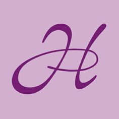 the letter h is in purple and has an elegant font that stands out from the rest of the image