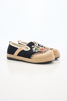 These light breathable espadrilles feature delicate embroidery for a touch of whimsy. Made with linen, they're perfect for a day of fun in the sun. (No prickly cacti here - just flowers and comfort!) 0.59" heel Slip-on 100% Linen upper No lining Natural straw mat breathable insole Rubber sole Prickly Cactus, Cactus Rose, Reindeer Headband, Delicate Embroidery, Black Espadrilles, Embroidered Linen, Fun In The Sun, Daily Dress, Dress Jewelry