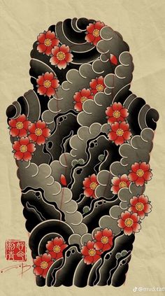 Japanese Flower Tattoo Design, Tattoo Japanese Style, Japanese Flower Tattoo, Sak Yant Tattoo, Tattoo Background, Japan Tattoo Design, Finger Waves, Japanese Sleeve, Japan Tattoo