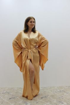 A long kimono robe will decorate your wardrobe and become a great addition to your clothes. Suitable as a gift for a best friend. The robe is sewn from silk satin. You can choose the color in the options. Also, if you need other size parameters, contact me and we will solve everything) Silk Wrap Robe For Sleep, Long Satin Robe With Satin Finish, Satin Kimono With Kimono Sleeves For Wedding Night, Long Satin Robe For Loungewear, Satin Finish Kimono With Kimono Sleeves For Wedding Night, Satin Finish Kimono For Wedding Night With Kimono Sleeves, Long Satin Kimono For Wedding Night, Silk Robe With Satin Finish For Sleep, Silk Satin Finish Sleep Robe