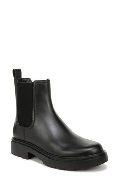 Vince Pinecrest Platform Chelsea Boot (Women) | Nordstrom Wide Leg Pants With Boots, Chelsea Boot Women, Platform Chelsea Boots, Chunky Platform, Low Block Heels, Leather Chelsea Boots, Nordstrom Store, Black Fits, New Shoes