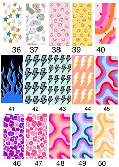 an image of different patterns and colors