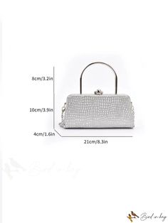 BirdinBag - Crocodile Pattern All-match Ladies Fashion Handbag Evening Bag With Crocodile Pattern And Top Handle, Evening Bags With Crocodile Pattern And Top Handle, Evening Top Handle Bag With Crocodile Pattern, Evening Crocodile Pattern Top Handle Bag, Formal Single Handle Shoulder Bag, Evening Satchel With Crocodile Pattern, Rectangular Shape, Evening Clutch Bag With Crocodile Pattern, Evening Handheld Bag With Crocodile Pattern, Rectangular Evening Satchel With Crocodile Pattern