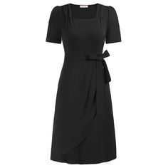 Women's Off Shoulder Swing Dress Party Picnic Dress | Belle Poque – Belle Poque Offcial Black Square Neck Pleated Dress, Black Pleated Square Neck Dress, Black Pleated Dress With Square Neck, Fitted Square Neck Pleated Dress, Pleated Square Neck Dress In Solid Color, Fitted Square Neck Pleated Midi Dress, Fitted Square Neck Midi Dress With Pleats, Fitted Midi Dress With Square Neck And Pleated Details, Fitted Midi Dress With Square Neck And Pleats