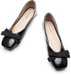 Amazon.com | C.Paravano Women's Flats | Ballet Flats Shoes for Women | Square Toe Flats | Bowknot Comfortable Casual Dressy Women Shoes | Flats Casual Dressy, Flats Shoes, Women's Flats, Ballet Flat Shoes, Dressy Casual, Womens Flats