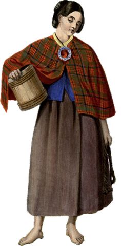 Scottish Broadsword, 18th Century Working Woman, Macbeth Costumes, Scottish Party, Scotland Clothing, Irish Kilt, 1700 Fashion