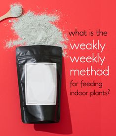 a bag of powder sitting on top of a table next to a scoop of flour