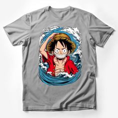 Anime Inspired Graphic Tee, Red Shirt, Cartoon Character Print, Casual Wear, Unisex T-Shirt Male T-Shirt Custom graphic T-Shirt.Customize your color Manga Clothes, Art Top, Cat Graphic Tee, Cartoon T Shirts, Casual Summer Shirts, Manga Characters, Friends Shirt, Art Shirts, Red Shirt