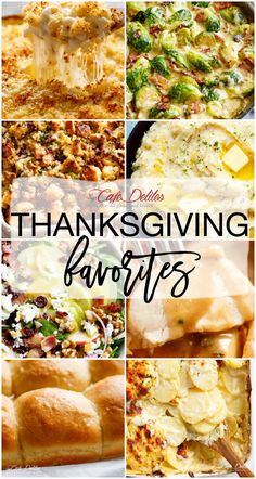 thanksgiving favorites collage with text overlay that reads, ` ` ` '