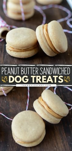 Peanut Butter Sandwiched Dog Treats Dog Cookie Recipes, Homemade Pet Treats, Butter Sandwich, Easy Dog Treats