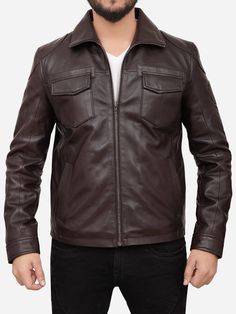 Brown Leather Jacket Custom Varsity Jackets, Dark Brown Leather Jacket, Brown Leather Coat, Distressed Leather Jacket, Cafe Racer Jacket, Custom Leather Jackets, Distressed Jacket, Lambskin Leather Jacket, Real Leather Jacket