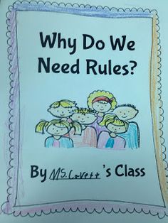 a children's book with the title why do we need rules?