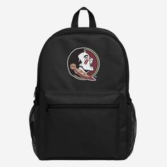 Florida State Seminoles Legendary Logo Backpack FOCO - FOCO.com Black School Spirit Bag For College, College School Spirit Bags For Back To School, Back To School Spirit College Bags, School Spirit Travel Backpack, Everyday School Spirit Backpack, College Backpack For Back To School, Black College Backpack, Seminole Florida, Logo Display