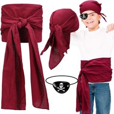 PRICES MAY VARY. Package Includes: this set includes 1 children's pirate headscarf, 1 children's pirate belt, and 1 pirate eye patch for kids; The complete combination can easily meet your cosplay need Size Details: our pirate belt is about 78.74 x 7.09 inches/ 200 x 18 cm, the headscarf is about 21.65 x 21.65 inches/ 55 x 55 cm, the eye mask is about 3.15 x 2.28 inches/ 8 x 5.8 cm, suitable for most children, can easily meet your size needs Trustworthy Material: our pirate belt and pirate banda Pirate Belt, Pirate Costume Accessories, Pirate Eye Patch, Pirate Costume Kids, Pirate Eye, Black Pirate, Pirate Bandana, Pirate Eye Patches, Girl Pirates