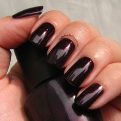 Black Cherry Nail Color, Black Cherry Nail Polish, Opi Black Cherry Chutney, Black Cherry Nails, Cherry Chutney, Delicate Nails, Opi Black, Burgundy Nail Designs, Nail Polish Opi