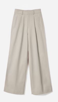 Pleated High-waist Wide Leg Pants, Beige Wide Leg Pants With Belt Loops, Beige Wide Leg Culottes For Workwear, Solid Color Pleated Wide Leg Pants, Solid Pleated Wide Leg Pants, Formal Wide Leg Pants With Side Pockets, Casual Wide Leg Ankle-length Pants With Pleated Waist, Chic Relaxed Fit Wide Leg Pants With Side Pockets, Classic High-waisted Wide Leg Pants With Side Pockets