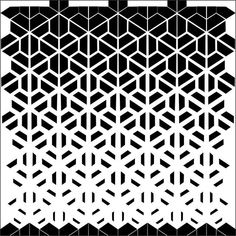 an abstract black and white pattern that is very similar to the shape of a cube