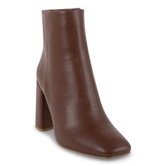 Look flawless from every angle in these women's madden girl by Steve Madden While brown pant booties. Donning smooth PU upper, these ankle booties have an on-trend square toe front and a convenient inside zipper closure for quick access. Features include polyurethane and jersey lining for a soft feel, gently padded PU footbed for daylong comfort, and a durable rubber outsole with wrapped block heel. | Steve Madden Women's While Ankle Bootie in Brown Size 5. 5 Medium Shoes For Business Casual For Women, Steve Madden Brown Boots, Cute Brown Boots, Women’s Leather Boots, Women’s Fall Boots, Office Shoes Winter, Fall Boots 2024, Womens Fall Shoes, Fall Boots Women