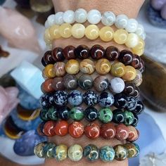 Meditation Bracelets/yoga Bracelets/stackable Stretchy Crystal - Etsy Healing Crystal Bracelets, Meditation Bracelet, Van Nuys, Yoga Bracelet, Crystal Healing Bracelets, Mala Bracelet, Gemstone Beaded Bracelets, Stackable Bracelets, Healing Crystal