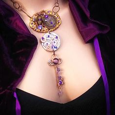 This necklace! One of my favorite creations ever 💜 Queen of the Amethyst Hive 🐝 #beejewelry #beenecklace #fantasyjewelry #rachelflamdesign #oneofakindjewellery #amethystjewelry #handmadeinusa #purplenecklace Bee Jewelry, A Skeleton, Purple Necklace, Bee Necklace, Amethyst Jewelry