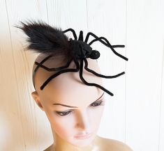 Spider fascinator hats Halloween Headband hats Halloween Spider hat Halloween Fascinator Halloween costume Halloween witch Halloween Novelty Mini Costume Hat, Novelty Costume Hats And Headpieces For Halloween, Novelty Halloween Costume Hats And Headpieces, Themed Halloween Party Hats, Spooky Hats For Halloween Costume Party, Spooky Halloween Costume Hats And Headpieces, Adjustable Headpieces For Halloween Masquerade, Adjustable Halloween Costume Hats And Headpieces, Black Mini Hat For Halloween Cosplay