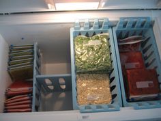 an open refrigerator filled with lots of food