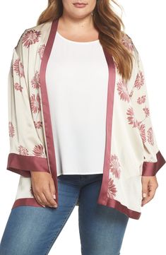 Boho Plus Size, Chic Flowers, Boho Kimono, Floral Kimono, Fashion Tips For Women, Women's Coats & Jackets, Vintage Chic, Plus Size Tops, Vince Camuto