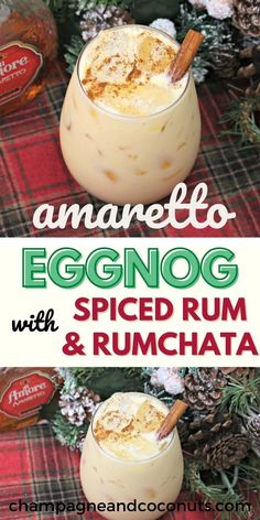 eggnog spiced rum and rumchata is an easy holiday drink recipe