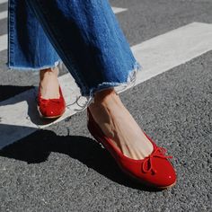 The Demi - Cherry Patent – Margaux 2023 Wishlist, Red Ballet Flats, French Girl Chic, Beautiful Objects, Ballet Beautiful, Shoe Inspo, Comfortable Flats, French Girl, Ballet Flat Shoes