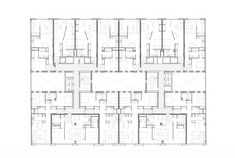 the floor plan for an office building with multiple floors and several rooms, all in different sections