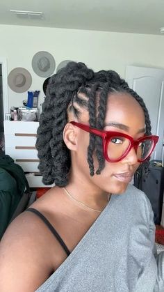 Long Loc Retwist Styles, Locs Into Ponytail, Black Cherry Locs, Feed In Braids On Locs, Twisted Locks Hairstyles, 2 Ponytails Locs, Natural Locs Hairstyles For Women Long, Corporate Loc Styles