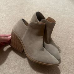 Suede Material Great Condition Spring Suede Slip-on Booties, Lucky Brand Booties, Lucky Brand Shoes, Suede Material, Brand Shoes, Boots Booties, Lucky Brand, Bootie Boots, Ankle Boots