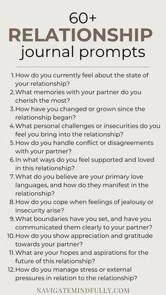 relationship journal prompts Journal Prompts On Relationships, Partner Journal Prompts, Journal Prompts For Intimacy, Couple Journal