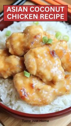 Asian coconut chicken recipe – Taste Just Home Coconut Cream Chicken, Coconut Milk Recipes Dessert, Healthy Asian Chicken Recipes, Recipes Using Coconut Milk, Coconut Chicken Recipe, Coconut Milk Dessert, Coconut Chicken Tenders, Walnut Chicken, Coconut Milk Chicken