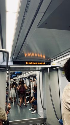 many people are riding on the subway train