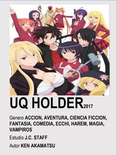 an advertisement for the anime movie uq holder