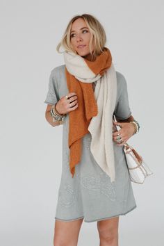 Nothing like a stand-out statement scarf to keep you cozy, warm and finish off the cutest of boho outfits, the Sunset Shades Cozy Scarf is a must-have! Wherever your headed, you're going to love this scarf and get so many compliments because it features: Ultra soft knit fabric with double tone design throughout Wide, oversized scarf design Large enough to wear multiple ways! *Due to lighting and differences in monitors, actual colors may vary slightly from what appears online. Model is 5'8" and Boho Essentials, Statement Scarf, Bralette Outfit, Cozy Scarf, Oversized Scarf, Scarf Design, Bird Nest, The Sunset, New Tops