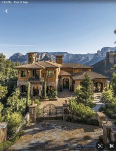 this is an image of a beautiful house in the mountains