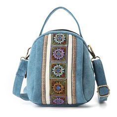 WickedAF Blue Daja Geometric Shoulder Bag Quilt Embroidery, Embroidery Mini, Big Handbags, Cheap Purses, Fall Handbags, Popular Handbags, Canvas Messenger Bag, Handbags Affordable, Canvas Crossbody Bag