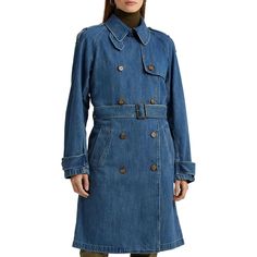 Kindly Note That The Price Is Firm, And Negotiations Are Not Accepted. This Product Is Brand New And Has Never Been Worn. Please Understand That Any Attempts To Change The Price Will Not Be Considered. Thank You. Lauren Ralph Lauren Women's Blue Solid Button Belted Denim Trench Coat Size 16 Measurements Are Taken When The Garment Is Lying Flat: Pit To Pit: 24" Length: 42" Brand: Lauren Ralph Lauren Department: Women Size: 16 Type: Coat Style: Trench Coat Color: Blue Pattern: Solid Material: Cott Double-breasted Denim Outerwear With Button Closure, Double-breasted Denim Jacket For Work, Denim Blue Outerwear For Work With Double Button, Denim Blue Outerwear With Double Button Closure For Work, Utility Denim Workwear Outerwear, Medium Wash Denim Jacket For Work, Denim Outerwear With Buttoned Pockets For Work, Utility Denim Outerwear For Work, Chic Denim Outerwear For Work