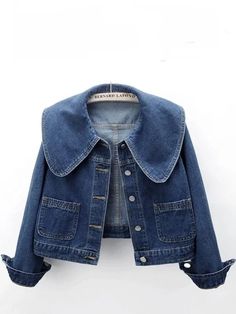 Collared Dark Wash Denim Jacket For Winter, Dark Wash Collared Denim Jacket For Winter, Winter Collared Dark Wash Denim Jacket, Dark Wash Denim Collared Outerwear, Trendy Collared Denim Blue Outerwear, Trendy Dark Wash Collared Outerwear, Collared Denim Blue Outerwear, Fall Denim Blue Collared Denim Jacket, Collared Denim Blue Jacket For Fall