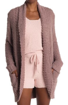 Cozy up to this open front fuzzy knit cardigan, so soft and warm you'll never want to take it off.Fit: this style fits true to size. - Shawl collar- Open front styling- Long sleeves- Front patch pockets- Super-soft construction - Approx. 30.5" length (size S)- Imported Machine wash cold 100% polyester Fuzzy Cardigan, Cozy Cardigan, Honeydew, Shawl Collar, Sweater Weather, Front Open, Women Lingerie, Brown Sugar, Knit Cardigan