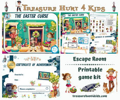 the escape room printable game kit for children