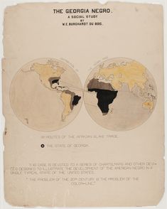 an old paper with two maps on it