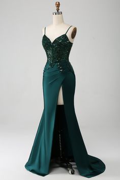 Fabric: Polyester. The fabric is comfortable for skin. Package Contents: 1x Women Dress. Occasion: Whether you are dressing it for a wedding party, prom, evening party or any other occasions, this party dress will be your lovely partner. Green Prom Dress., Silky Emerald Green Prom Dress, Navy Green Prom Dresses, Green Prom Dress Long Tight, Floor Length Forest Green Dress, Two Piece Green Prom Dress, Midnight Green Dress, Dark Green Aesthetic Dress, Peacock Green Prom Dress