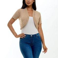 Top off any outfit with this women's Nina Leonard crop bolero.Click on this WOMEN'S GUIDE to find the perfect fit and more! Open front Short sleevesFIT & SIZING Cropped cutFABRIC & CARE Rayon, polyester Machine wash - Delicate Imported Size: Small. Color: Sandlewood. Gender: female. Age Group: adult. Clothing Size Chart, Womens Clothing Sizes, Front Open, Womens Clothing Tops, Fabric Care, Gender Female, Sweater Top, Age Group, Perfect Fit