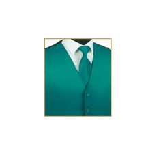 "Brand New Men's Tuxedo Vest with self tie necktie.  Full back vest with similar color as the front color.  It has an adjustable buckle for find adjustment to the waist size.  Necktie is about 3.5\" wide with 58\" long.   There Two decorative front pocket." Teal Vest Wedding, Mens Formal Vest, Men's Tuxedo, Formal Vest, Tuxedo Vest, Vest And Tie, Vest Waistcoat, Wedding Formal, Mens Formal